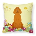 thumbnail image 1 of Carolines Treasures BB6064PW1818 Easter Eggs Irish Setter Fabric Decorative Pillow, 1 of 2