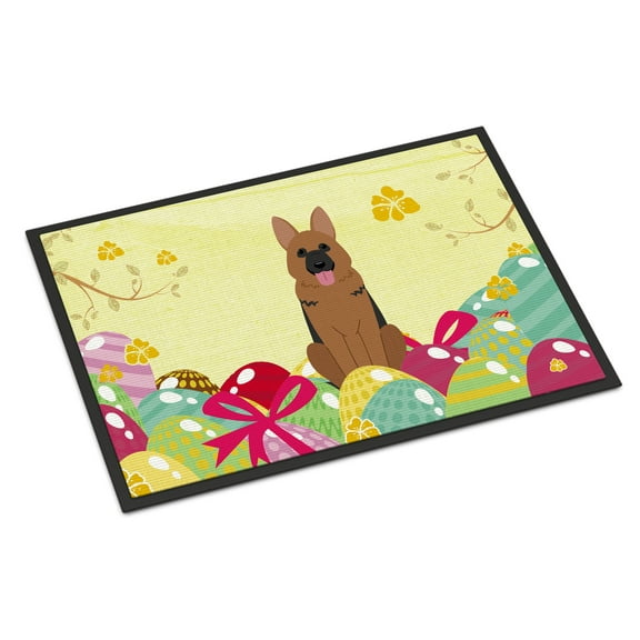 Easter Eggs German Shepherd Door Mat