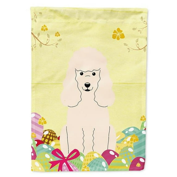 Carolines Treasures BB6070GF Easter Eggs Poodle White Garden Size Flag