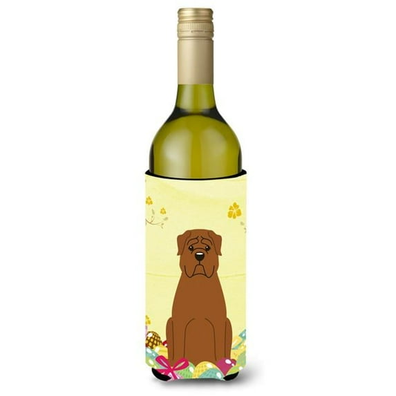 Carolines Treasures BB6073LITERK Easter Eggs Dogue de Bourdeaux Wine Bottle Beverge Insulator Hugger