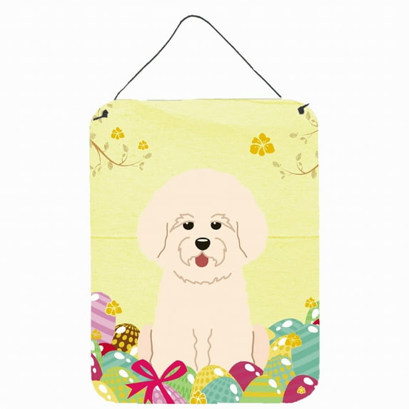 Caroline's Treasures BB6075DS1216 Easter Eggs Bichon Frise Wall or Door Hanging Prints, 12x16, multicolor