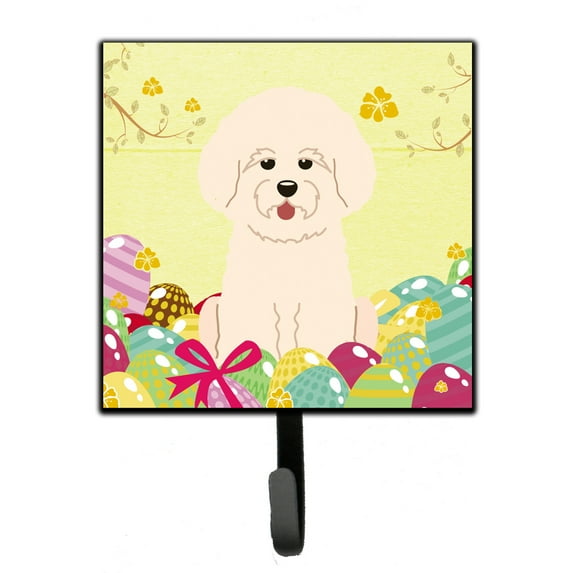 Carolines Treasures BB6075SH4 Easter Eggs Bichon Frise Leash or Key Holder 7Hx4.25W multicolor