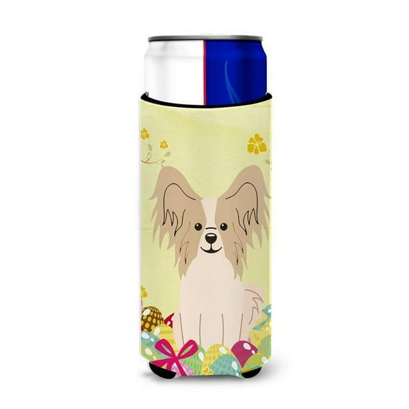 Carolines Treasures BB6077MUK Easter Eggs Papillon Sable White Michelob Ultra Hugger for Slim Cans