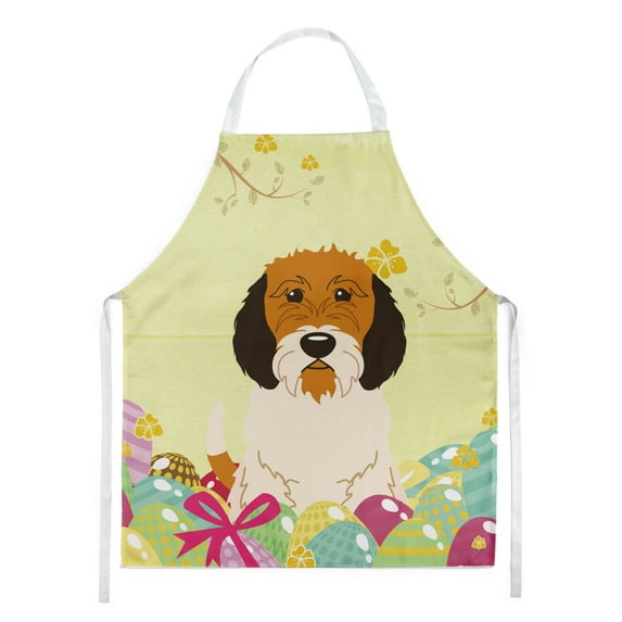 Carolines Treasures BB6079APRON Easter Eggs Petit Basset Griffon Veenden Apron Large multicolor
