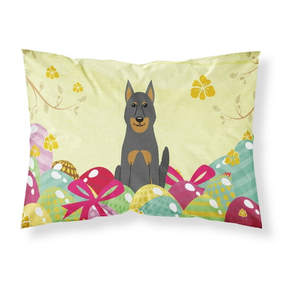 Carolines Treasures BB6080PILLOWCASE Easter Eggs Beauce Shepherd Dog Fabric Standard Pillowcase Standard multicolor
