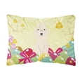 thumbnail image 1 of Carolines Treasures BB6091PW1216 Easter Eggs Bedlington Terrier Sandy Canvas Fabric Decorative Pillow, 12H x16W,, 1 of 3