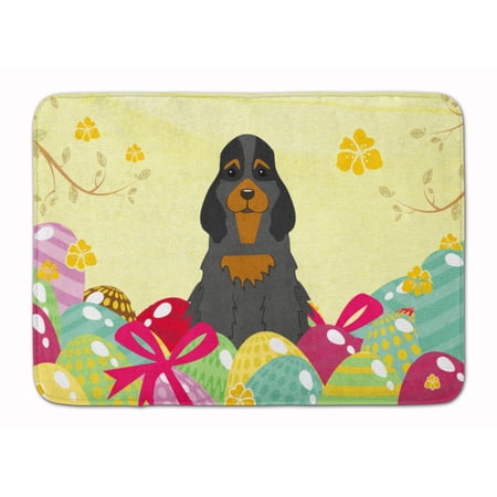 Carolines Treasures BB6093RUG Easter Eggs Cocker Spaniel Black Tan Machine Washable Memory Foam Mat 19 X 27" multicolor