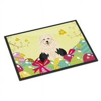Carolines Treasures BB6096JMAT 24 x 36 in. Easter Eggs Old English Sheepdog Indoor or Outdoor Mat