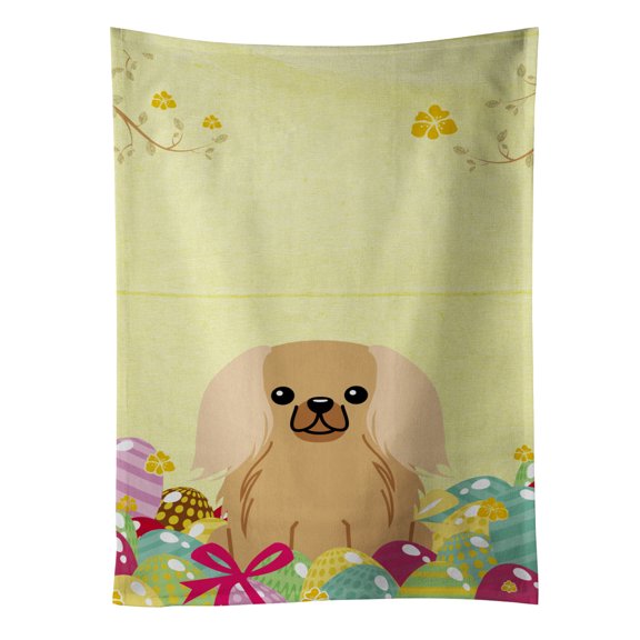 Carolines Treasures BB6104KTWL Easter Eggs Pekingese Fawn Sable Kitchen Towel 15 X 28" multicolor