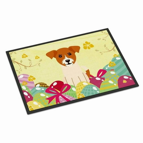 Carolines Treasures BB6108JMAT 24 x 36 in. Easter Eggs Jack Russell Terrier Indoor or Outdoor Mat