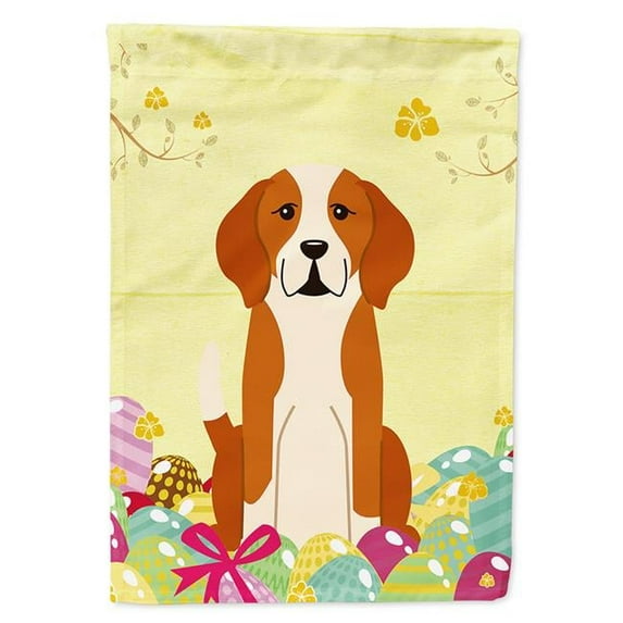 Caroline's Treasures BB6110GF Easter Eggs English Foxhound Flag Garden Size , Small, multicolor