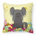 thumbnail image 1 of Caroline's Treasures BB6112PW1414 Easter Eggs Chinese Crested Black Fabric Decorative Pillow , 14Hx14W, multicolor, 1 of 4