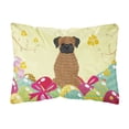 thumbnail image 1 of Carolines Treasures BB6117PW1216 Easter Eggs Brindle Boxer Canvas Fabric Decorative Pillow, 12H x16W, multicolor, 1 of 3