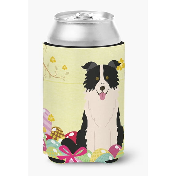 Carolines Treasures BB6118CC Easter Eggs Border Collie Black White Can or Bottle Hugger