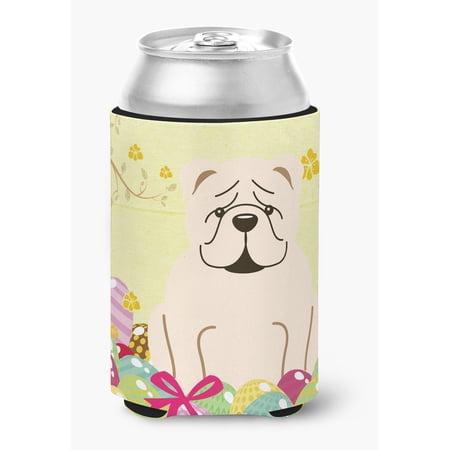 Carolines Treasures BB6123CC Easter Eggs English Bulldog White Can or Bottle Hugger