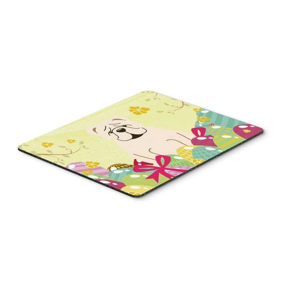 Carolines Treasures BB6123MP Easter Eggs English Bulldog White Mouse Pad Hot Pad or Trivet Large multicolor