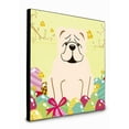 thumbnail image 1 of Carolines Treasures BB6123UP88 8 x 8 x 0.625 in. Easter Eggs English Bulldog White Artwork Panel Wall Decor, 1 of 1