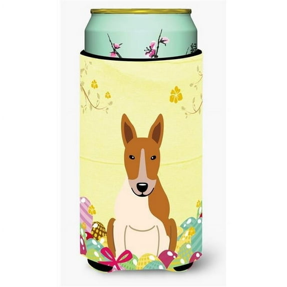 Carolines Treasures BB6135TBC Easter Eggs Bull Terrier Red White Tall Boy Beverage Insulator Hugger