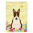 thumbnail image 1 of Carolines Treasures BB6136CHF Easter Eggs Bull Terrier Dark Brindle Flag Canvas House Size, 1 of 4