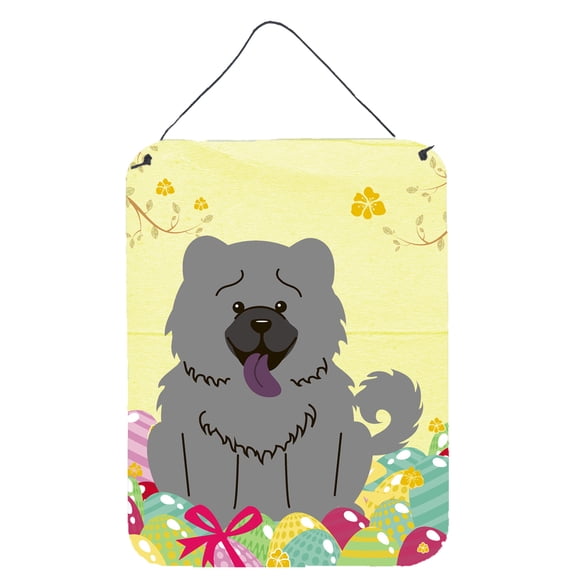 Carolines Treasures BB6139DS1216 Easter Eggs Chow Chow Blue Wall or Door Hanging Prints