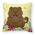 thumbnail image 1 of Carolines Treasures BB6141PW1818 Easter Eggs Chow Chow Chocolate Fabric Decorative Pillow, 1 of 2