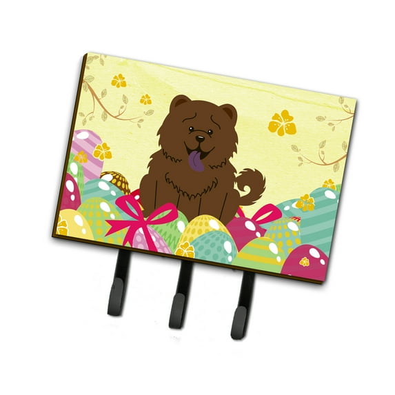 Carolines Treasures BB6141TH68 Easter Eggs Chow Chow Chocolate Leash or Key Holder Triple multicolor