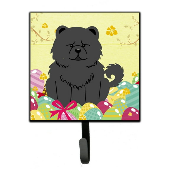 Carolines Treasures BB6143SH4 Easter Eggs Chow Chow Black Leash or Key Holder 7Hx4.25W multicolor