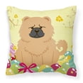 thumbnail image 1 of Carolines Treasures BB6144PW1818 Easter Eggs Chow Chow Cream Fabric Decorative Pillow, 1 of 2