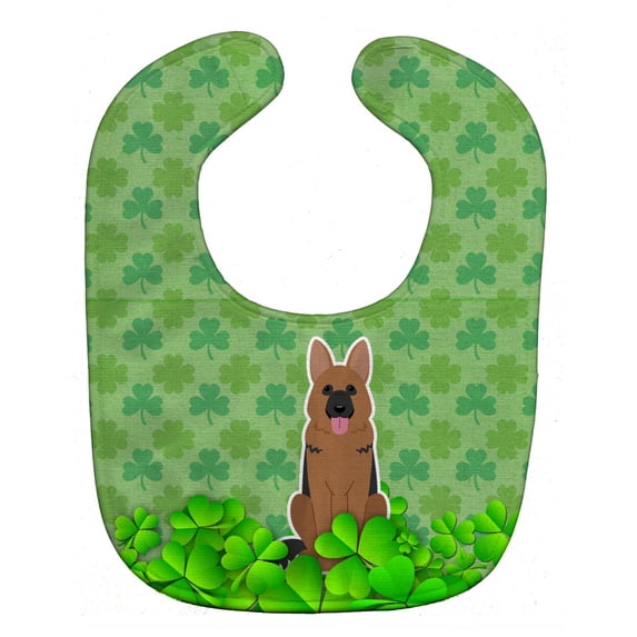 Carolines Treasures BB6208BIB German Shepherd Shamrocks Baby Bib 10 x 13" multicolor