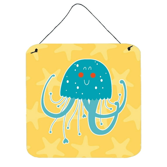 Carolines Treasures BB6767DS66 Jellyfish Wall or Door Hanging Prints 6HX6W multicolor