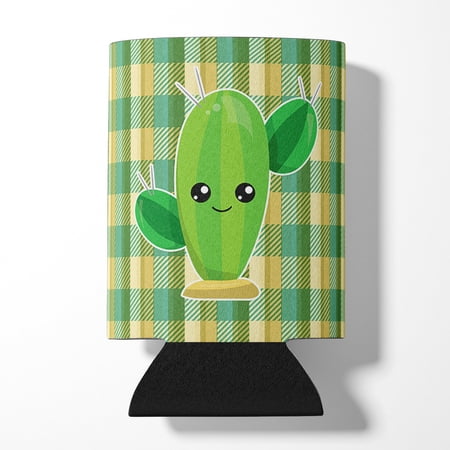 Carolines Treasures BB6852CC Cactus Plaid Can or Bottle Hugger