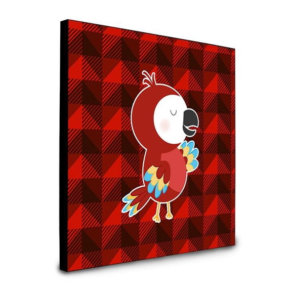 Carolines Treasures 8 x 8 x 0.625 in. Parrot Artwork Panel Wall Decor