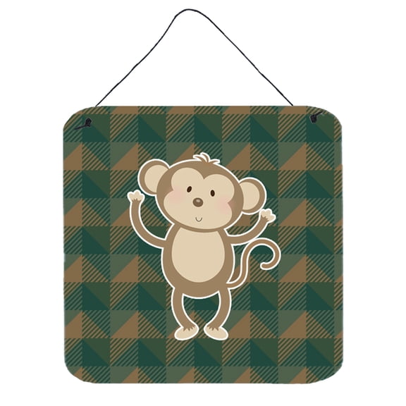 Carolines Treasures BB7025DS66 Monkey Wall or Door Hanging Prints 6HX6W multicolor