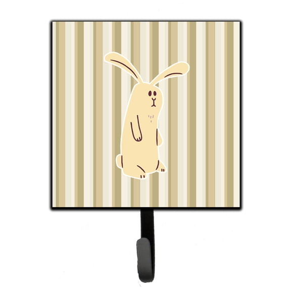 Carolines Treasures BB7082SH4 Rabbit on Stripes Leash or Key Holder Single Hook multicolor
