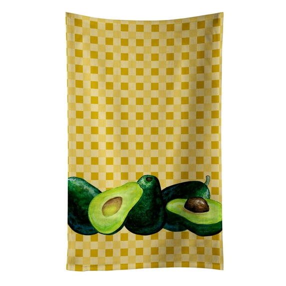 Carolines Treasures BB7165KTWL Avacado on Basketweave Kitchen Towel 15 X 28" multicolor