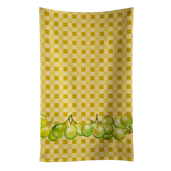 Carolines Treasures BB7171KTWL White Grapes on Basketweave Kitchen Towel 15 X 28" multicolor
