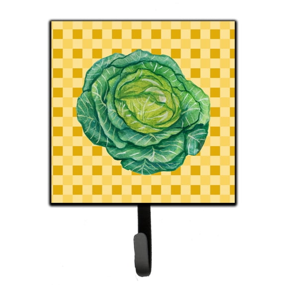 Carolines Treasures BB7187SH4 Cabbage on Basketweave Leash or Key Holder Single Hook multicolor