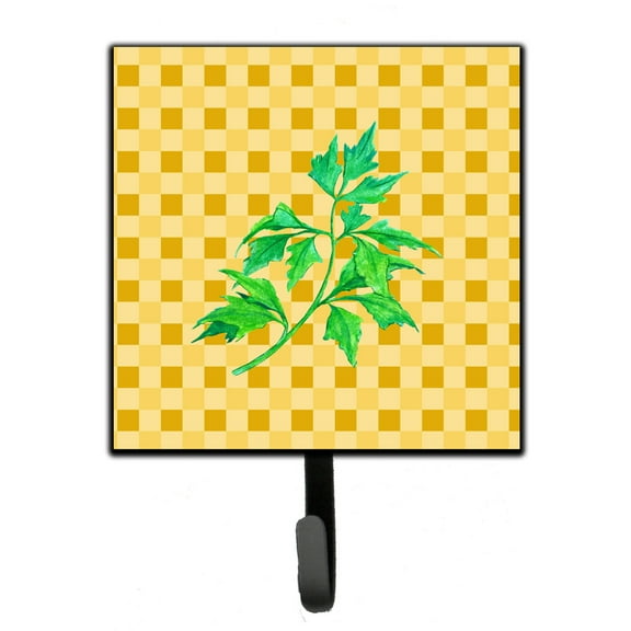 Carolines Treasures BB7192SH4 Celery on Basketweave Leash or Key Holder Single Hook multicolor