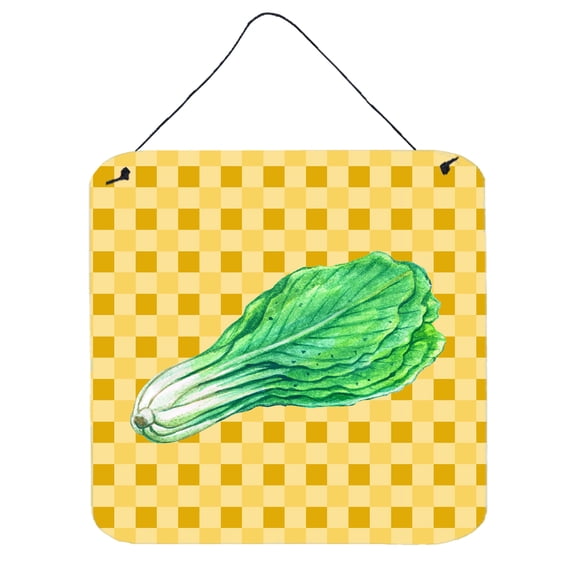 Carolines Treasures BB7204DS66 Mustard on Basketweave Wall or Door Hanging Prints 6x6 multicolor