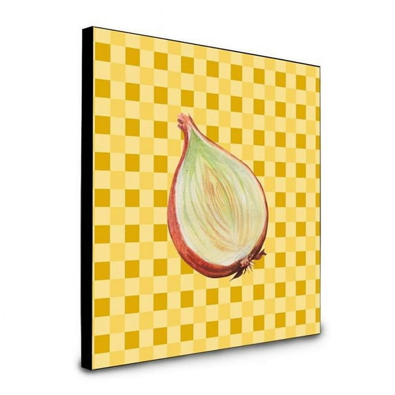 Carolines Treasures  8 x 8 x 0.625 in. Onion on Basketweave Artwork Panel Wall Decor
