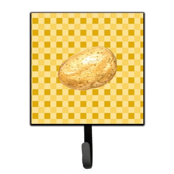 Carolines Treasures BB7208SH4 Potato on Basketweave Leash or Key Holder Single Hook multicolor