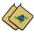 thumbnail image 1 of Carolines Treasures BB7223PTHD Blueberries on Basketweave Pair of Pot Holders 7.5HX7.5W multicolor, 1 of 3