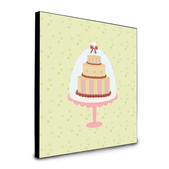 Carolines Treasures BB7305UP88 8 x 8 x 0.625 in. Decorated Cake on Green Artwork Panel Wall Decor