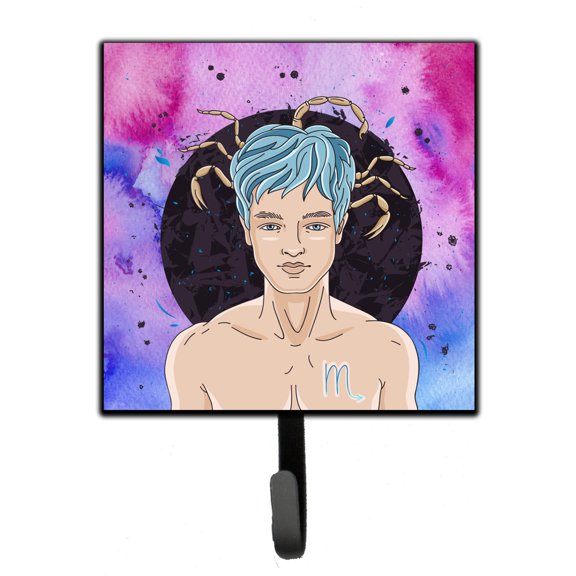 Carolines Treasures BB7324SH4 Scorpio Zodiac Sign Leash or Key Holder Single Hook multicolor