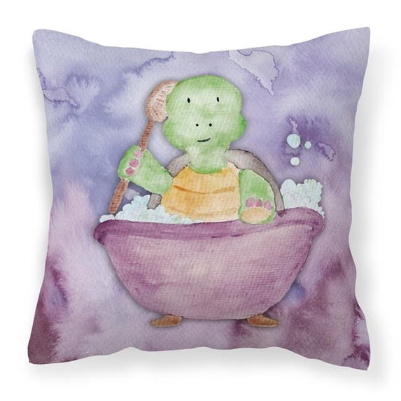 Carolines Treasures BB7344PW1818 Turtle Bathing Watercolor Fabric Decorative Pillow