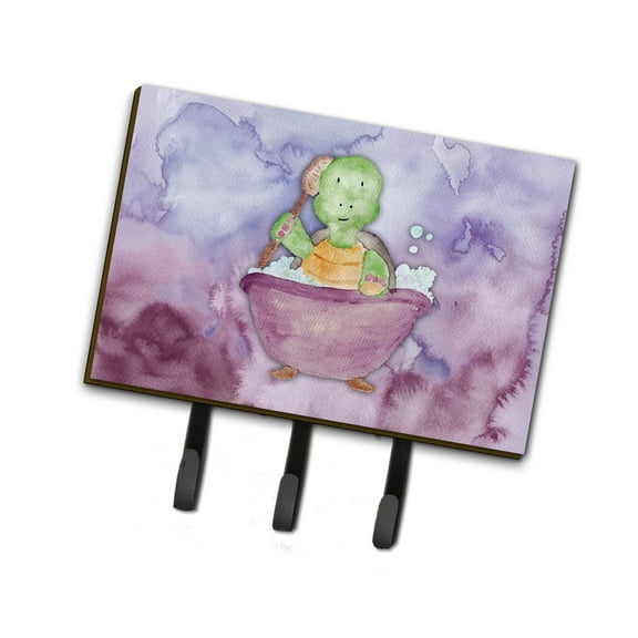 Carolines Treasures BB7344TH68 Turtle Bathing Watercolor Leash or Key Holder Triple Hook multicolor