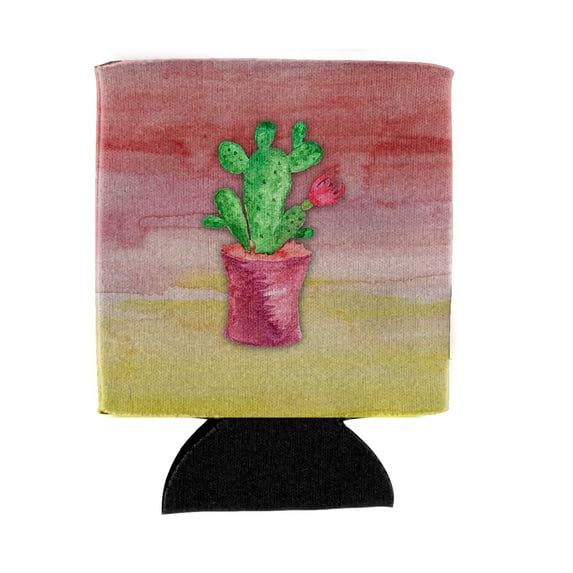 Carolines Treasures BB7361CC Flowering Cactus Watercolor Can or Bottle Hugger Can Hugger multicolor
