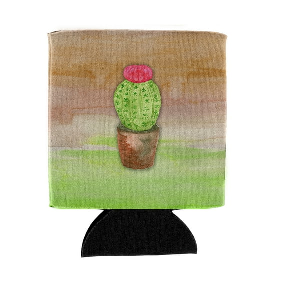 Carolines Treasures BB7365CC Cactus Green and Brown Watercolor Can or Bottle Hugger  Can Hugger multicolor