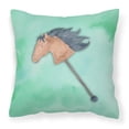 thumbnail image 1 of Carolines Treasures BB7366PW1818 Stick Horse Watercolor Fabric Decorative Pillow, 1 of 2