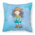 thumbnail image 1 of Carolines Treasures BB7367PW1818 Cowgirl Watercolor Fabric Decorative Pillow, 1 of 2